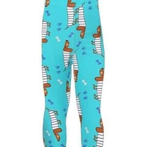 Kids Cartoon Dachshund Leggings